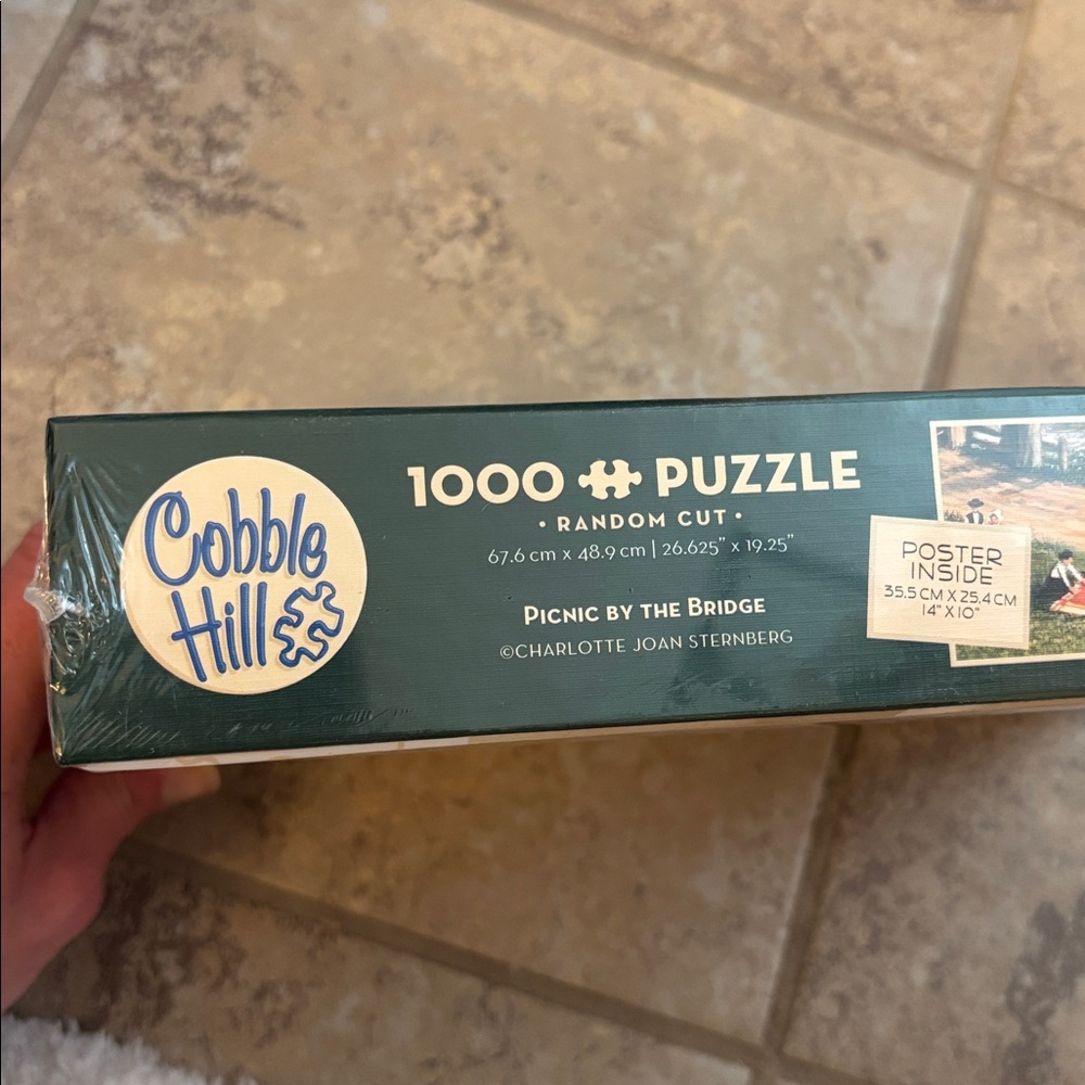 NWT Cobble Hill 1000 piece puzzle, Picnic by the Bridge. Sealed in box. - Picture 2 of 2